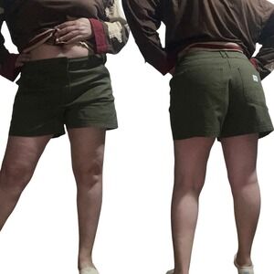 Lee Carpenter cotton‎ Shorts Olive Green Utility Pockets Casual cargo Sz 18 plus